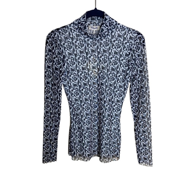 Baum und Pferdgarten Jodi Geometric Mesh Turtleneck Top size X-Small - Picture 1 of 4